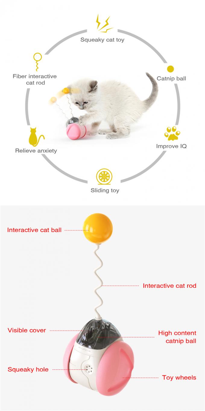 Новые электрические автоматические вращая игрушки тренировки кота кошачей мяты игрушки кота Tumbler взаимодействующие