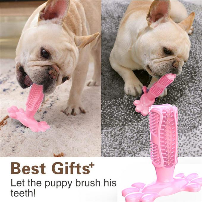 Зубы собаки зубной щетки жевания собаки очищая ручку зубоврачебной заботы природного каучука игрушки очищая для средних больших любимцев собаки
