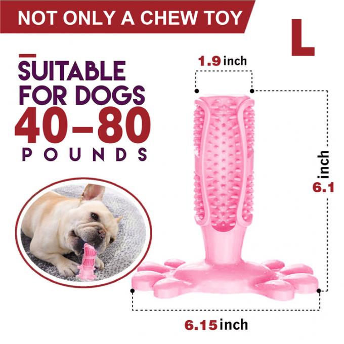 Зубы собаки зубной щетки жевания собаки очищая ручку зубоврачебной заботы природного каучука игрушки очищая для средних больших любимцев собаки